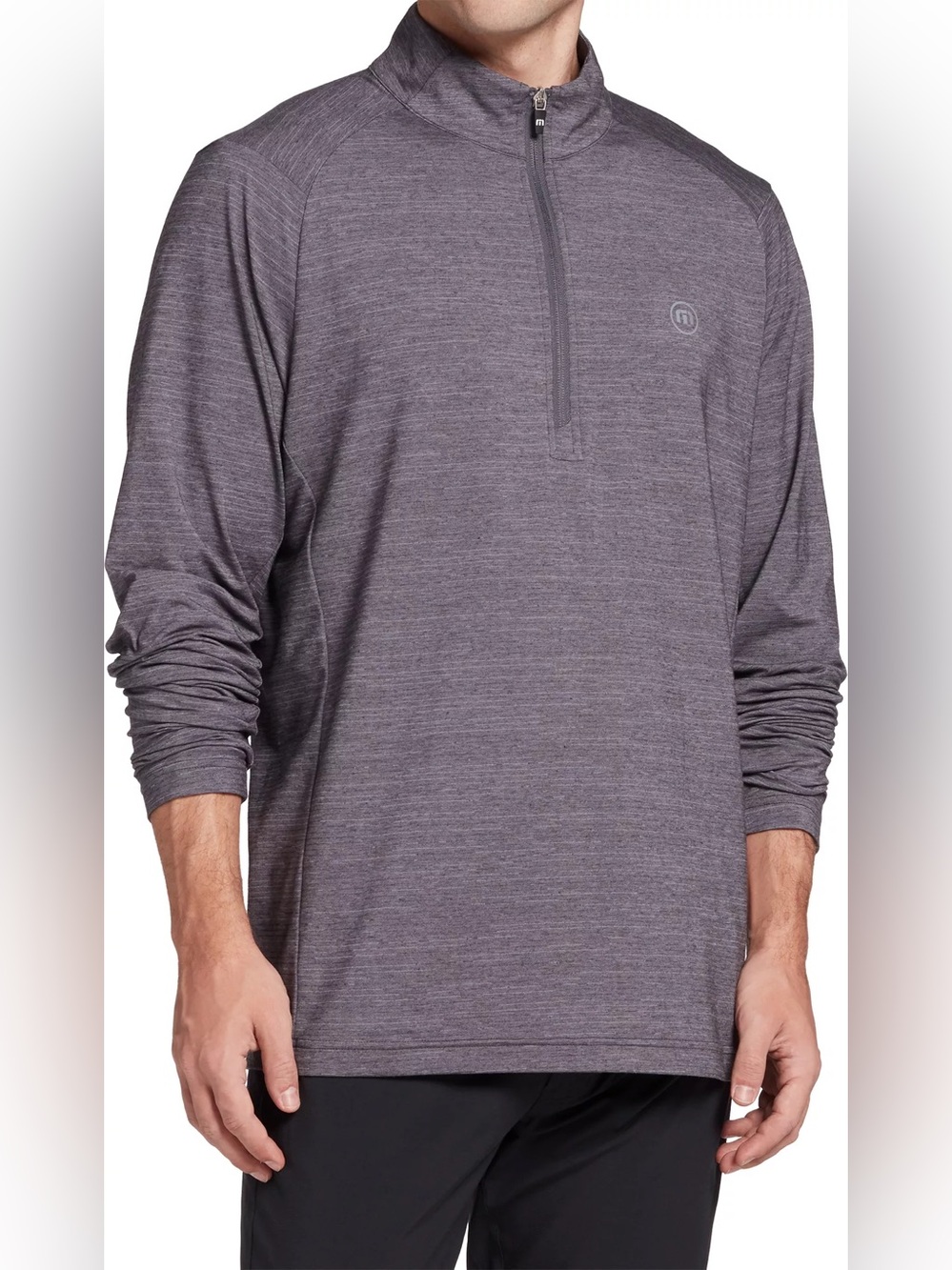 Travis Mathew Men's Gray Quarter Zip Long Sleeve Golf Pullover Size Small